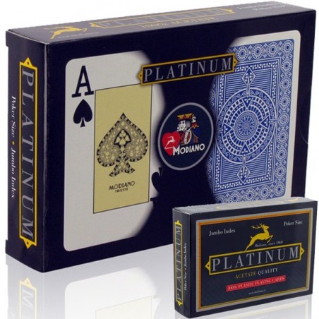 Modiano Cartes Texas Poker Bleu Clair - Plastique Résistant, Index Jumbo, Fabriqué En Italie - 4
